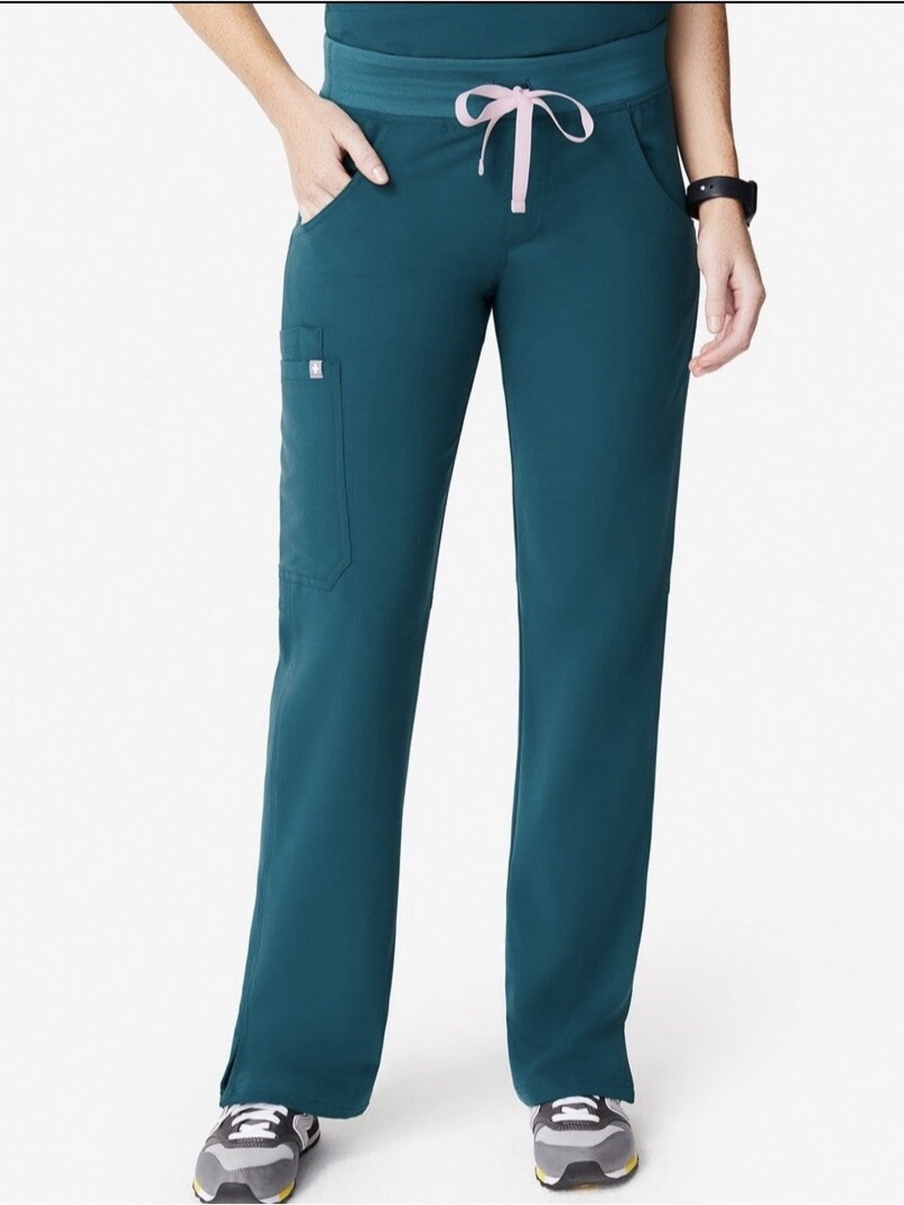 FIGS Kade Cargo Straight Leg Pants in Teal